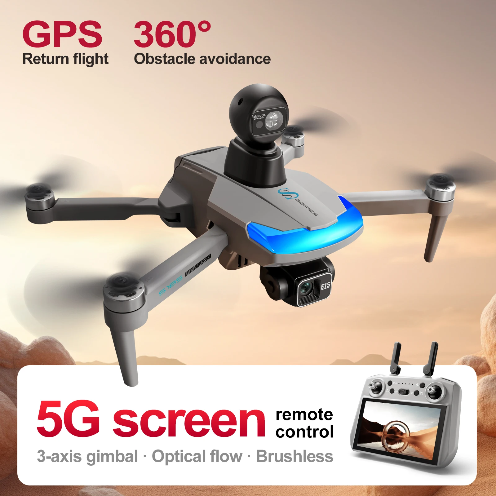 Drone Mapping - Drone professionnel S185 2.7K HD, double