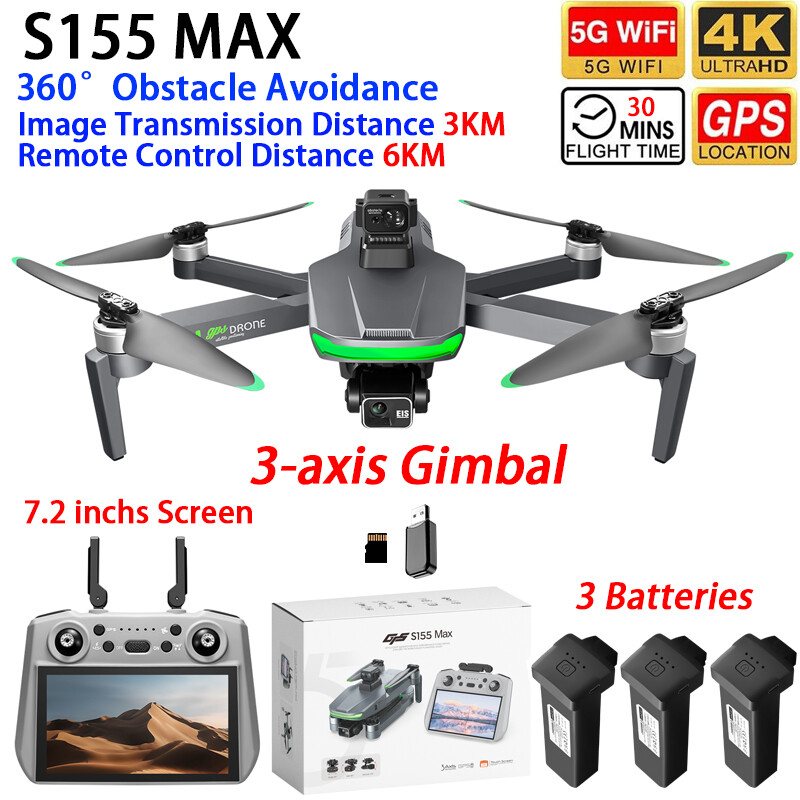 Drone Photogrammetry - Drone S155 MAX GPS WIFI 3KM