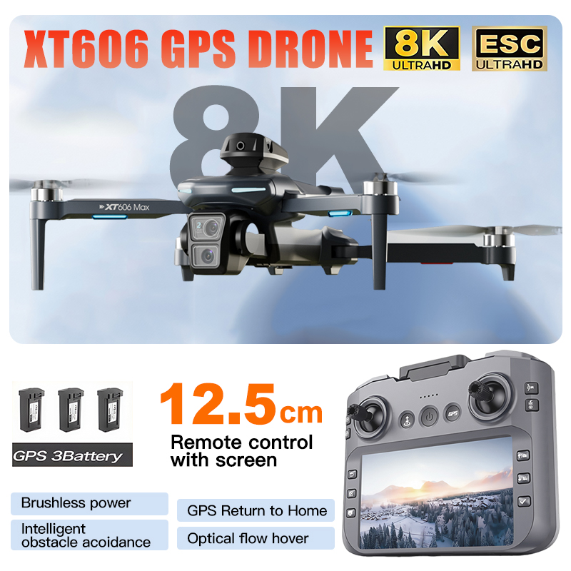 Drone XT606 MAX 3 batteries, c - Drone Mapping avis et prix