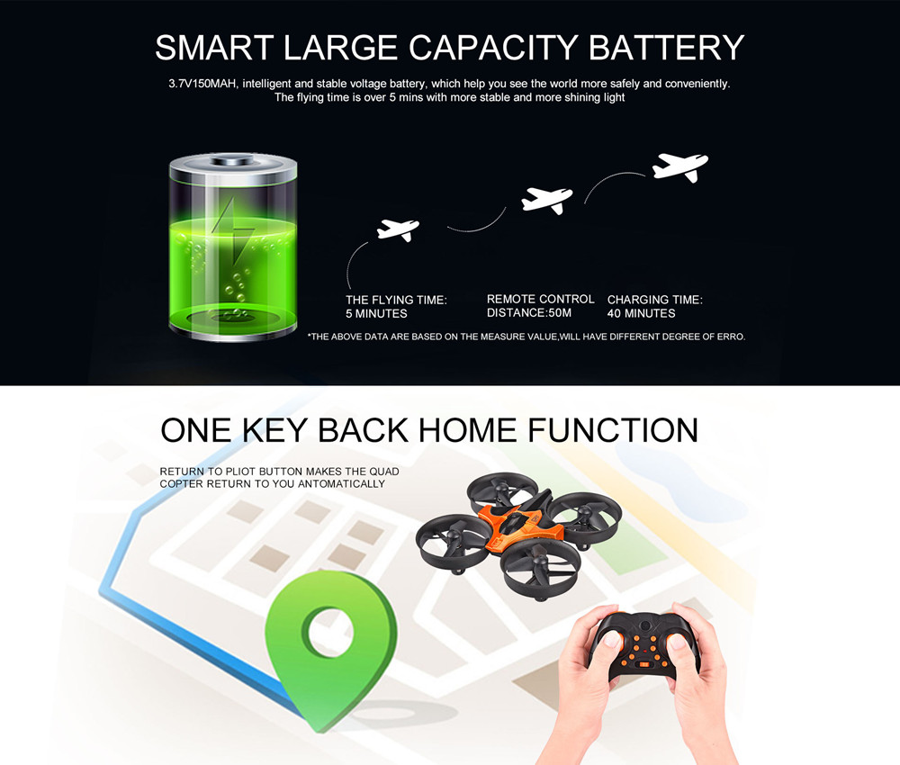 Mini drone RC avec mode sans t - Eachine Drone E010 avis et prix